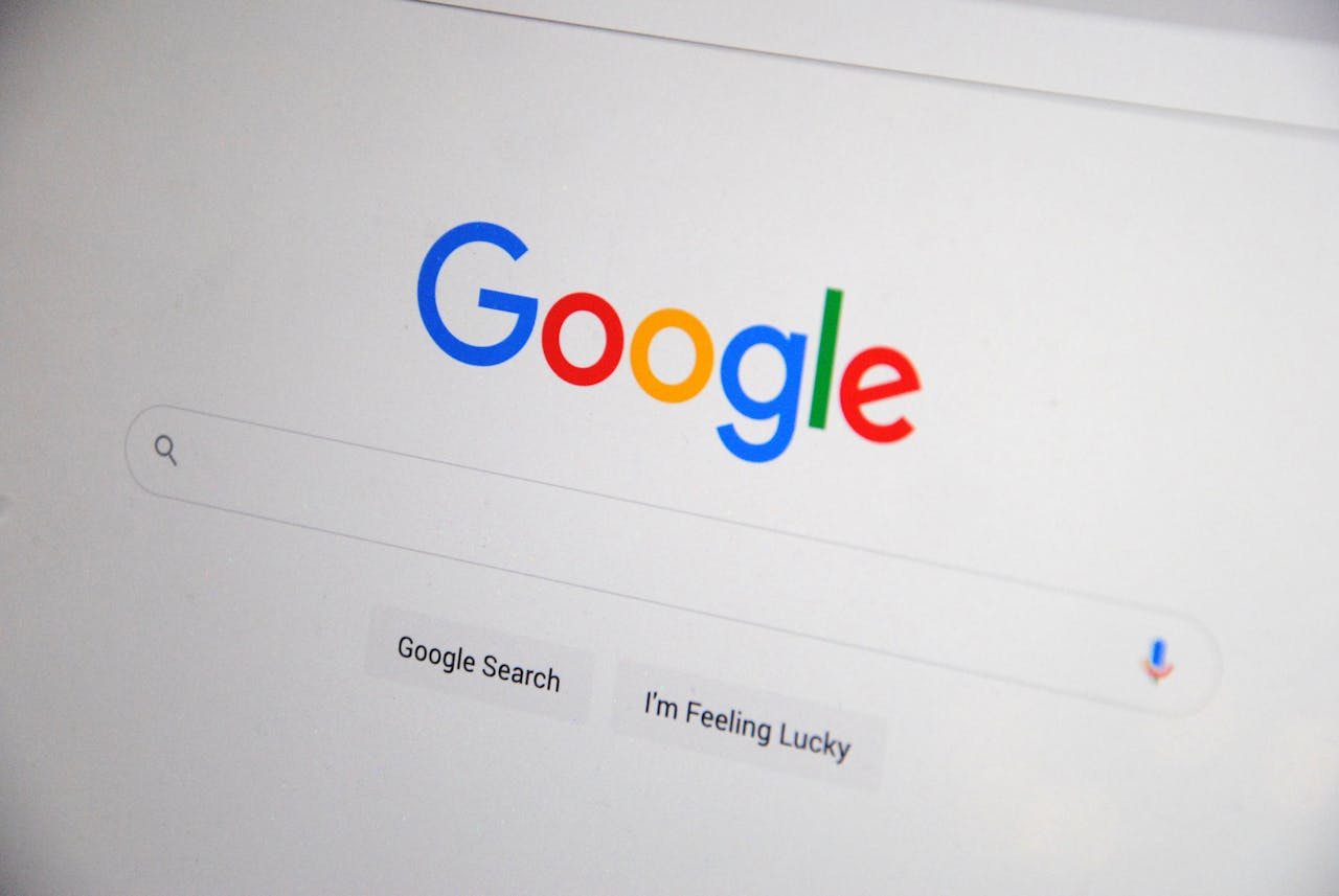 imagen de bienvenida de google en pantalla